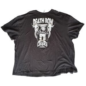 Unisex T-Shirt Size 3XL Plus Size Death Row Records Crooks & Castles Black White
